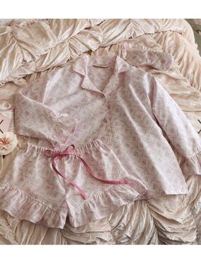 LoveShackFancy Pink Floral Pajama Set